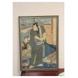 Antique Japanese Woodblock Print by Toyokuni