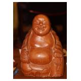 Vintage Exotic Wood Chinese Buddha