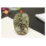 Nephrite Jade Carved Snuff Bottle
