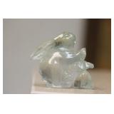 rock crystal(?) glass(?) rabbit