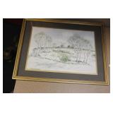 Signed David Leslie Watercolour