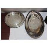 Lot of 2 Silverplated Plates