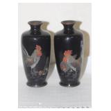Pair of Japanese Cloisonne Vases