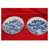 Pair of Chinese Blue and White Dishes
