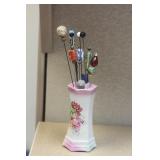 Hair Pin Holder with Hair Pins Inside