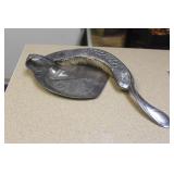 Art Nuveau era crumb catcher and brush