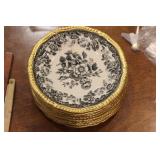 Set of 12 Copeland Spode Gold Rim Salad Plates