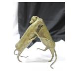 A Bronze or Brass Fighting Dogs
