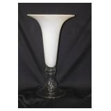 A Large Glass Trumpet Vase