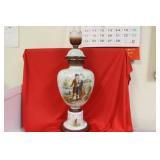 A Hand Painted Glass Vase