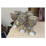 Ornate Silverplate Goblets