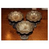Set of 3 Silverplate Alter Dishes
