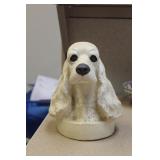 Signed Norbill Bust of a Dog Head