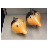 Set of Two Artglass Fish