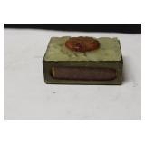 A Jade and Carniellian Jade Match Box