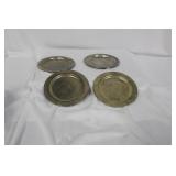 Lot of 4 Silverplated Coasters