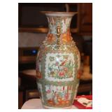 Antique Large Chinese Rose Medallion Vase