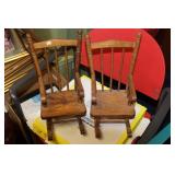 Two Salesman or Doll Furniture-Pair of Rockers