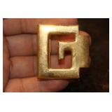 Gold Plated G Belt Buckle