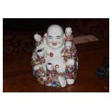 Chinese Ceramic Buddha and Children