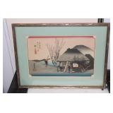 Vintage Framed Japanese Print