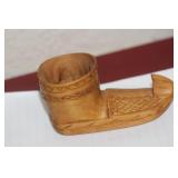Folk Art Wooden shoe Holder