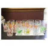 A Lot of 16 Jug Head Glasses