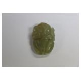 Carved Jade Pendant in Fruit and Flower Form