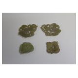 Lot of Four Carved Jade Articles