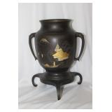 A Japanese Mix Metal Bronze Urn
