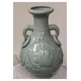 Chinese Celadon Elephant Vase