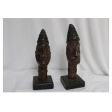 Lot Of 2 Wooden Statues