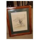 Signed Asian Watercolor with Red Seal