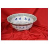 A Japanese Celadon Blue and White Bowl