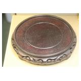 Large Carved Chinese Wooden Vase Stand