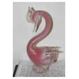Vintage Murano Art Glass Swan