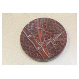 Japanese Cinnabar Style Round Trivet
