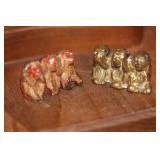 Set of 2 Miniature Evil Monkeys