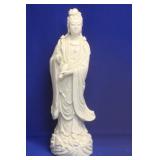 A Chinese Ceramic Blanc de Chine Kwan Yin