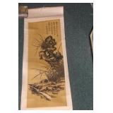 Vintage Print Oriental Scroll