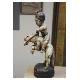 Antique/Vintage Oriental Wooden Rider on a Horse