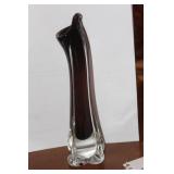 Signed Emile R Artglass Vase