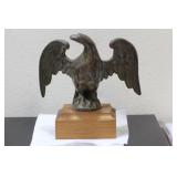 A Bronze Eagle on Wood Stand