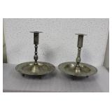 Pair of Hand Hammered Candle Sticks