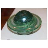 Iridescent Saturn Artglass Paperweight