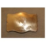 Rare Lazy-K Gold Plated Swordfish Belt Buckle