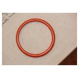 Thin Carved Bakelite Bangle Bracelet