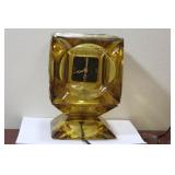 A Retro Glass Block Style Clock Lamp