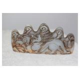 Antique Chinese JadeCarved Dragon Brush Rest