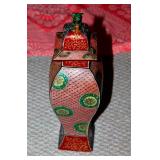 Antique Chinese Famille Verte Foo Dog Vase